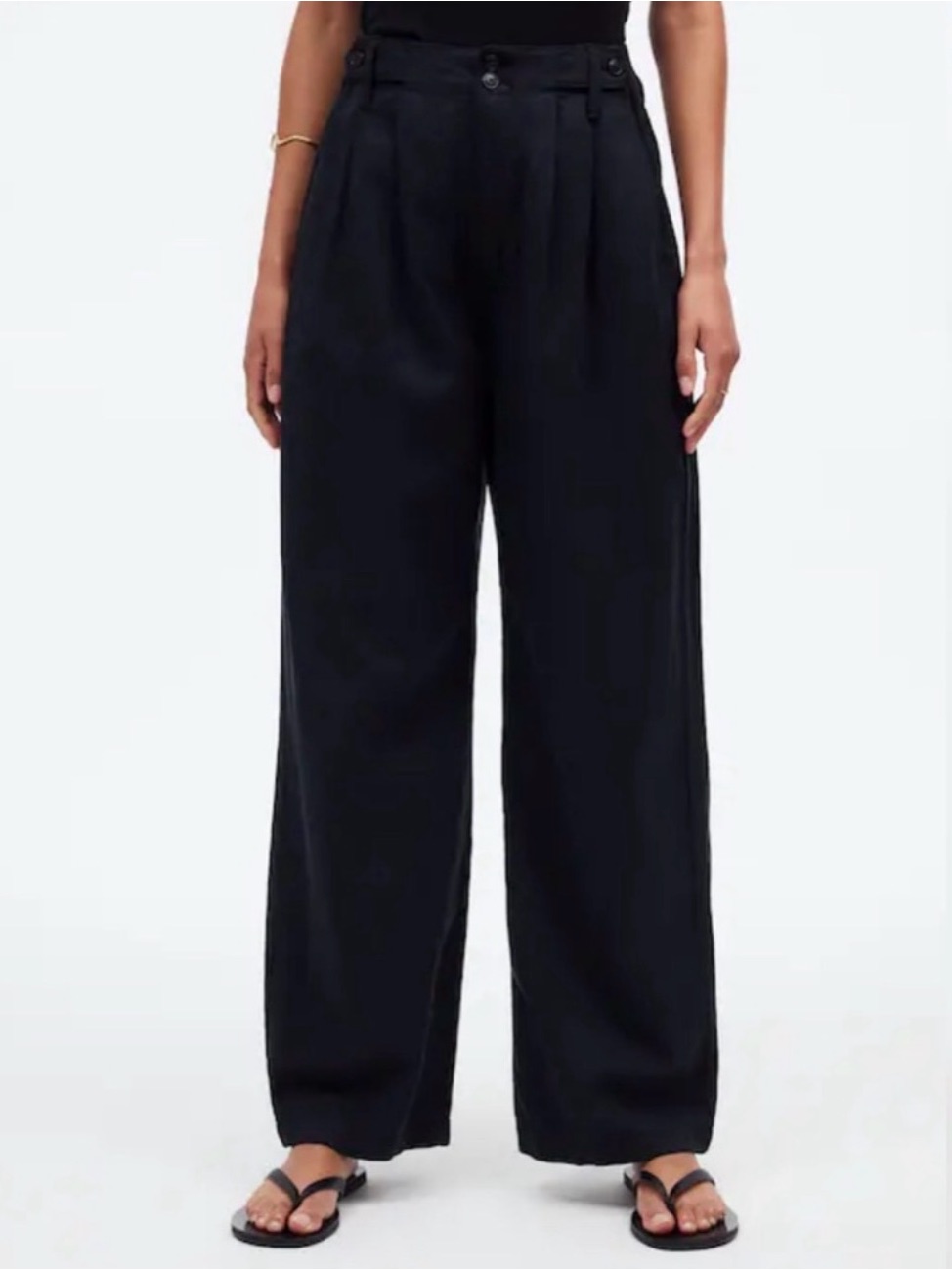Madewell Black Harlow Wide-Leg Pants